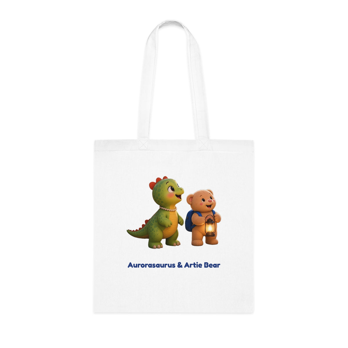 Aurorasaurus & Artie Bear Tote Bag – Lantern Night Adventure