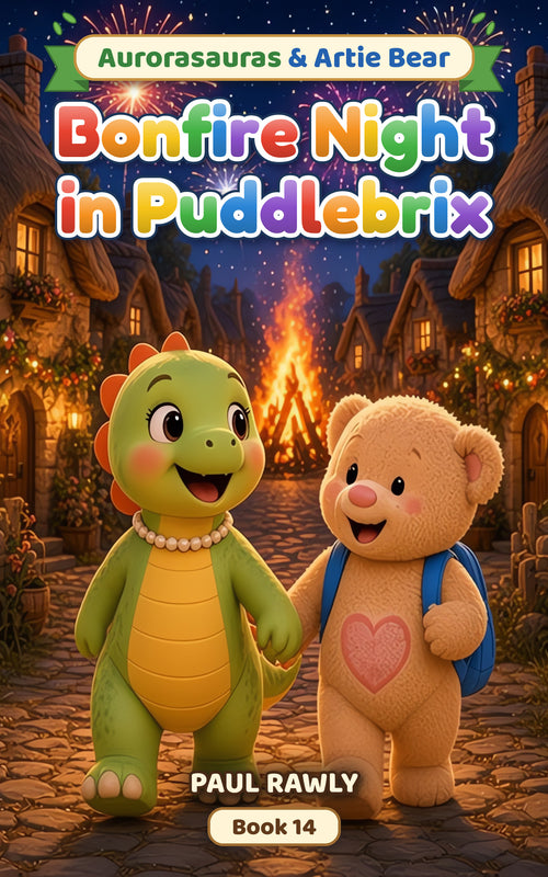 Bonfire Night in Puddlebrix (Aurorasauras & Artie Bear, Book 14) cover
